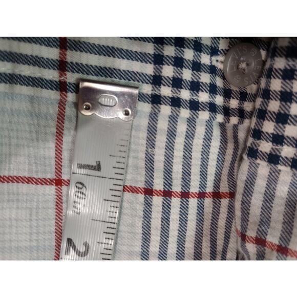 Levis Shirt Mens Large Blue Red White Plaid Button Up Short Sleeve Soft Cotton - Picture 7 of 8